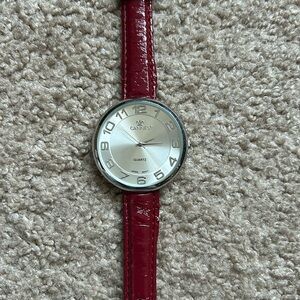 Cannes women’s vintage red/silver stainless‎ steel adjustable watch